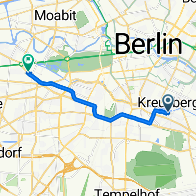 Planufer 78, Berlin nach Hardenbergstraße 34, Berlin
