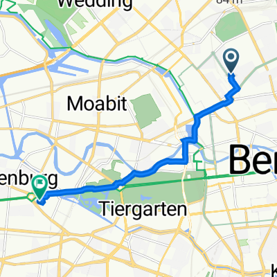 Theodor-Heuss-Weg 11, Berlin nach Hardenbergstraße 40A, Berlin