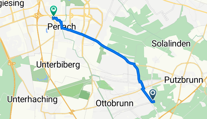 Ottostraße 131, Ottobrunn nach Weddigenstraße 7, München