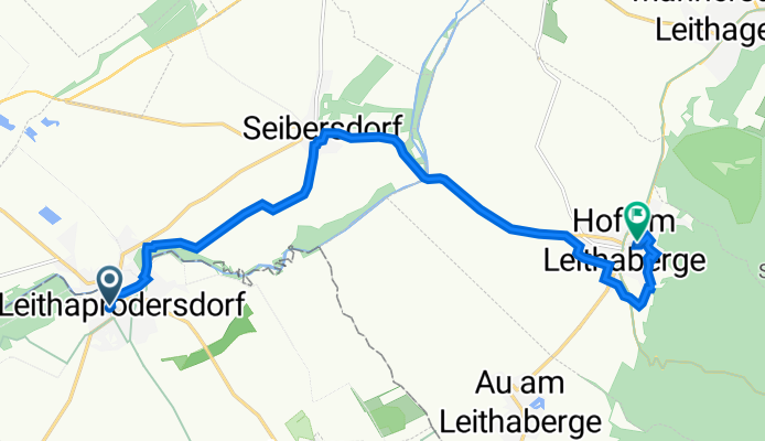 Auweg 2–8, Leithaprodersdorf nach Brunnengasse 17, Hof am Leithaberge