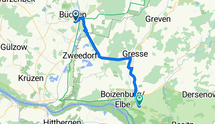 Büchen, Büchen nach Amselweg 2, Boizenburg/Elbe