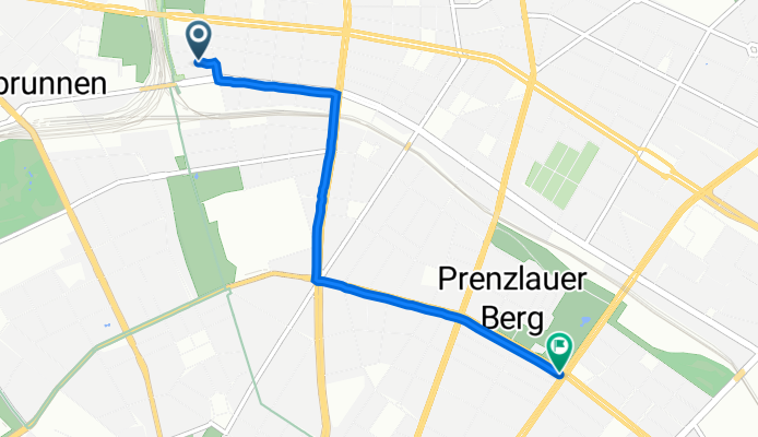 Isländische Straße 3B, Berlin nach Greifswalder Straße 190, Berlin