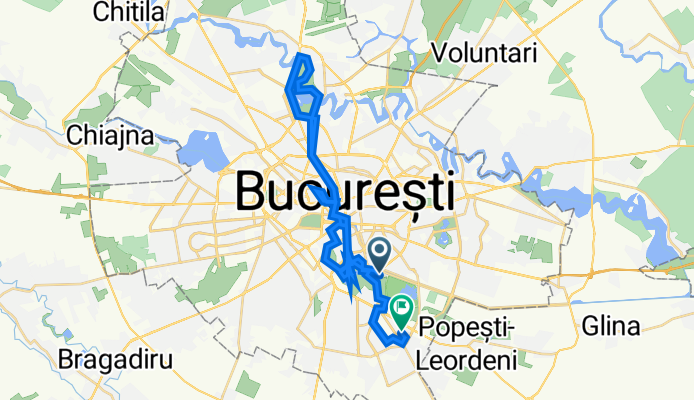 Route to Strada FrumuČani 14, BucureČti