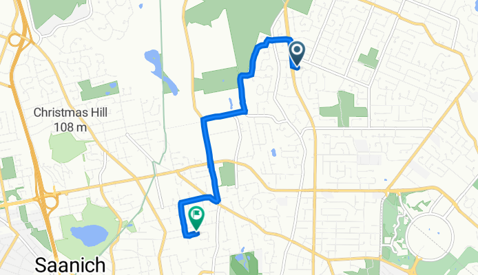 4277 Shelbourne St, Saanich to 1234 Palmer Rd, Saanich