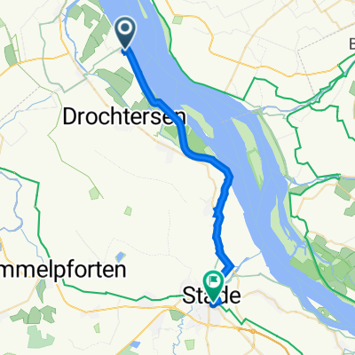 Elbinsel Krautsand 58, Drochtersen nach Elberadweg 14, Stade