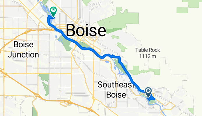 3289 E Front Runner Ln, Boise to 601 N Whitewater Park Blvd, Boise