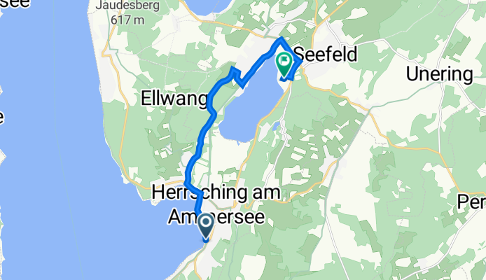 Summerstraße 37, Herrsching am Ammersee nach Am Pilsensee 1A, Seefeld