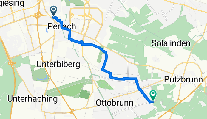 Weddigenstraße 5, München nach Ottostraße 117, Ottobrunn
