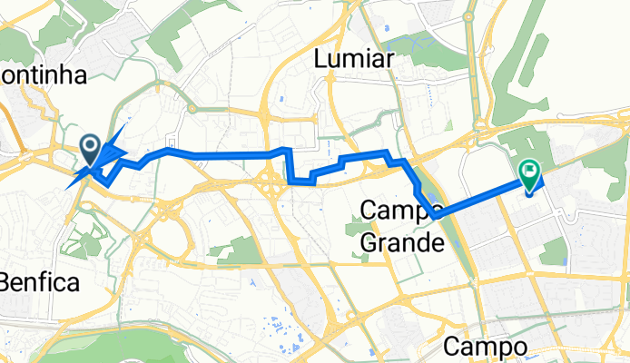 Avenida Mal Teixeira Rebelo 35, Lisboa to Rua do Centro Cultural 6A, Lisboa