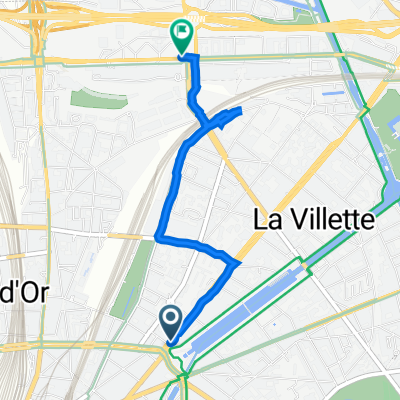 Avenue de Flandre, Paris à 2 Boulevard Ney, Paris