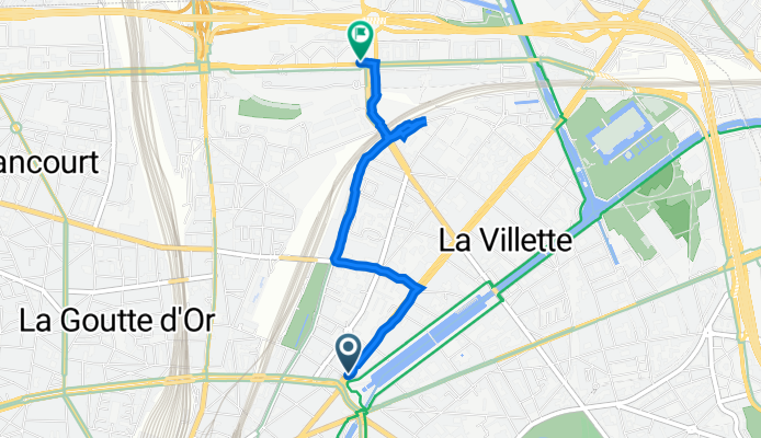 Avenue de Flandre, Paris à 2 Boulevard Ney, Paris