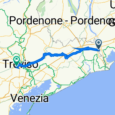 Via Marango 8, San Michele Al Tagliamento to Viale della Serenissima 1, Treviso
