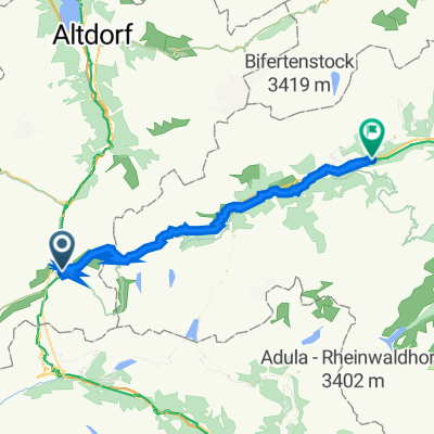Gotthardstrasse 2, Andermatt nach La Resgia 253, Tavanasa