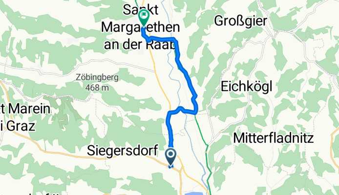 Studenzen 16, Kirchberg an der Raab nach St Margarethen an der Raab 168, St. Margarethen an der Raab