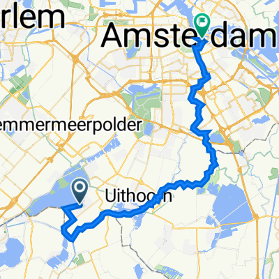 Kudelstaart to Amsterdam via Amstel