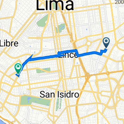 De San Martin 162, Lima a Avenida General Salaverry 2454, Jesús María