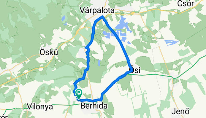 Orgona utca 13., Berhida to Orgona utca 13., Berhida