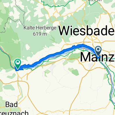 Eisenbahnstraße 7, Wiesbaden nach Marschallgasse 1, Bingen am Rhein
