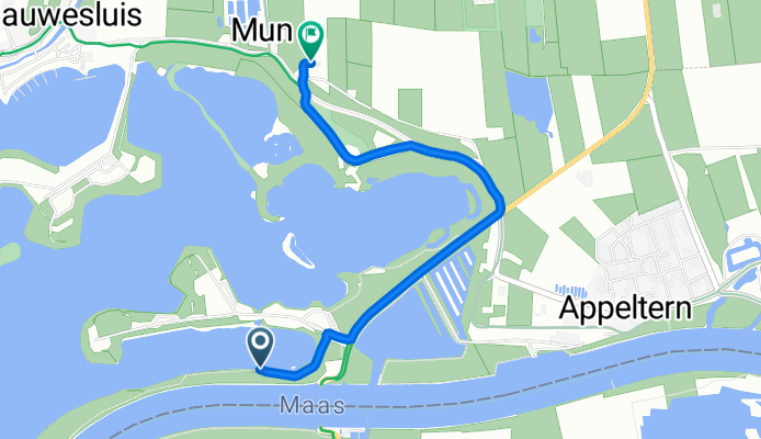 Route nach Munseweg 12, Appeltern
