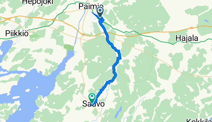 Rastastie 12, Paimio to Sauvontie 19b, Sauvo