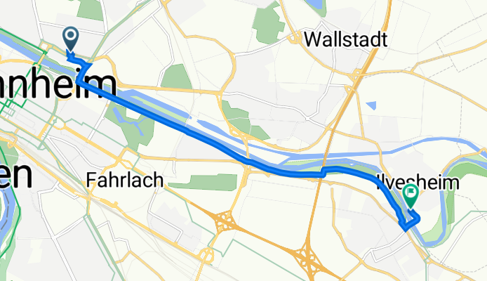 Käfertaler Straße 45, Mannheim nach L 542, Ilvesheim