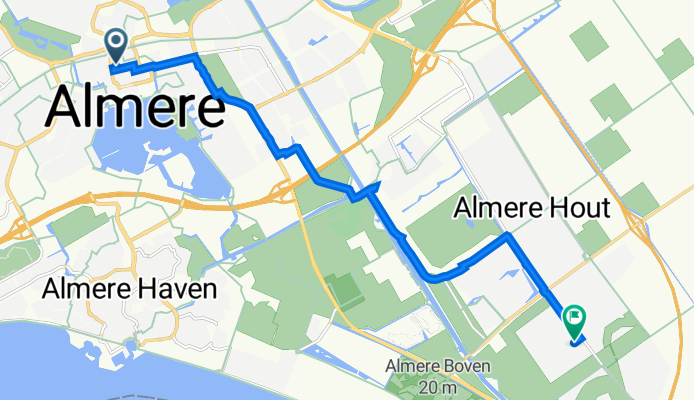Hoekmanstraat 17, Almere to Platoweg 27, Almere