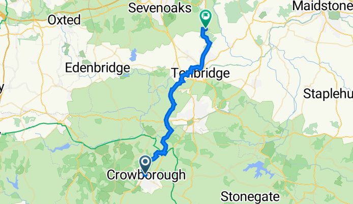St. Johns House, 4 London Road, Crowborough to 2 Upper Green Road, Shipbourne, Tonbridge