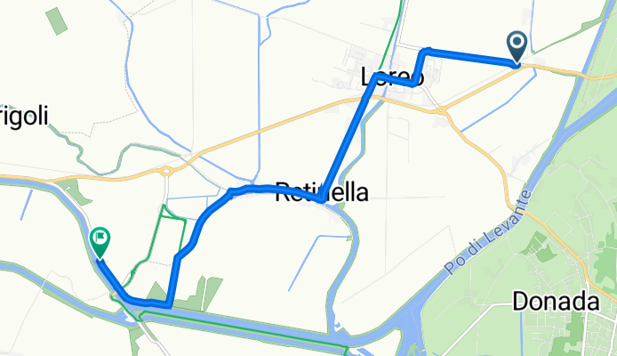Via Arzeron, Loreo nach Smergoncino, Adria