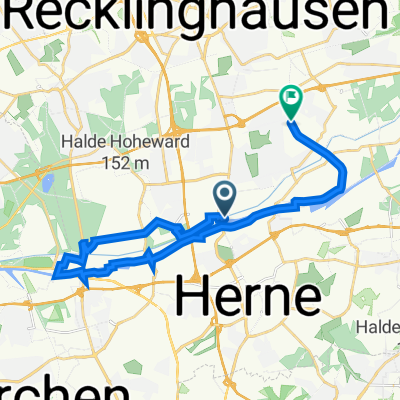 Am Stadthafen 10, Recklinghausen nach Alte Grenzstraße 129N, Recklinghausen