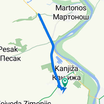 Косовска 8, Кањижа to Косовска 8, Кањижа