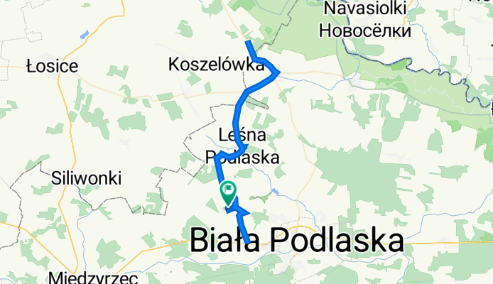 Łukowce 44, Biała Podlaska do Łukowce 44, Biała Podlaska