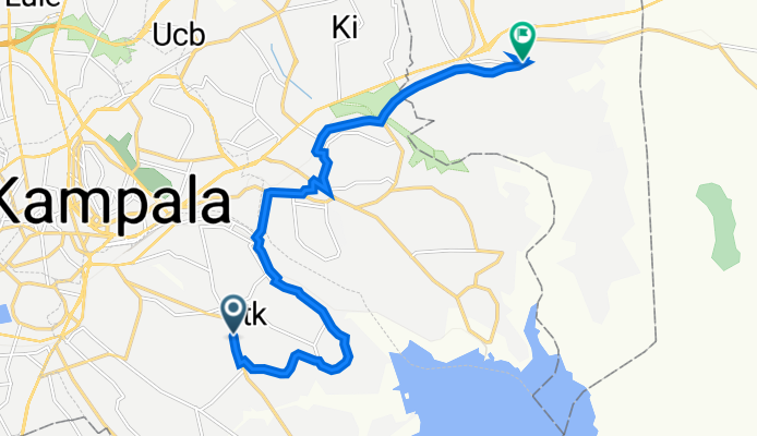 Route from Ggaba Road Kansanga, Kampala