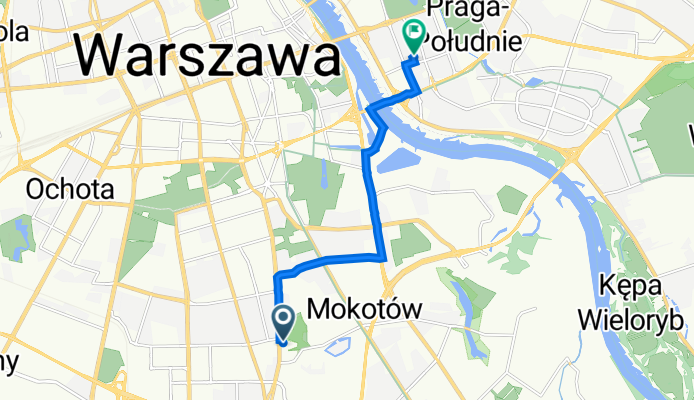Puławska 113, Warszawa do J Styki 10, Warszawa