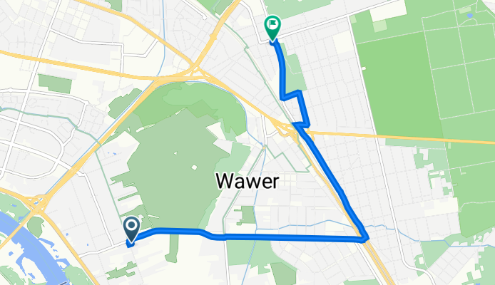Poprawna 52, Warszawa do Łysakowska 33, Warszawa