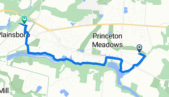 1922 Ravens Crest Dr, Plainsboro to 10 Schalks Crossing Rd, Plainsboro