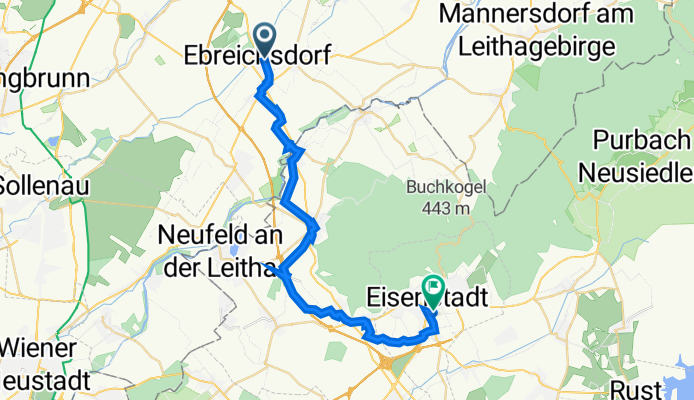 Rechte Bahnzeile 10, Ebreichsdorf nach Eisenstadt