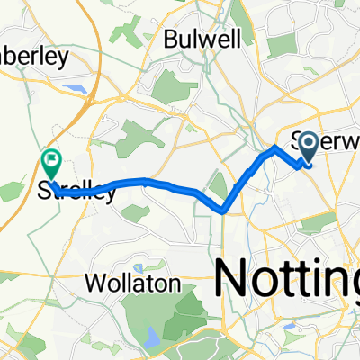 23 Camelot Ave, Nottingham to The Stables, Strelley Hall, Main St, Nottingham
