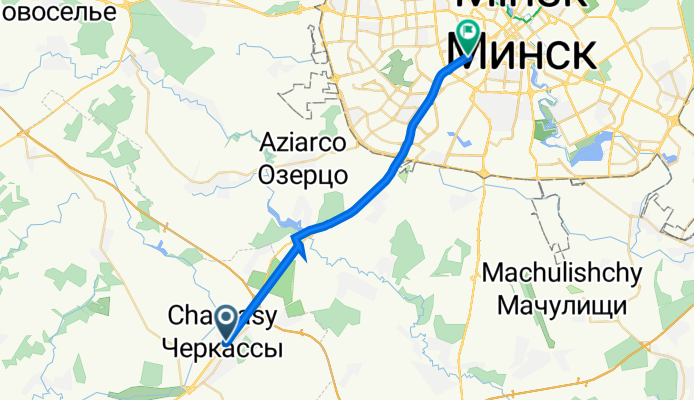 Р1, Фанипольский до проспект Дзержинского, Минск