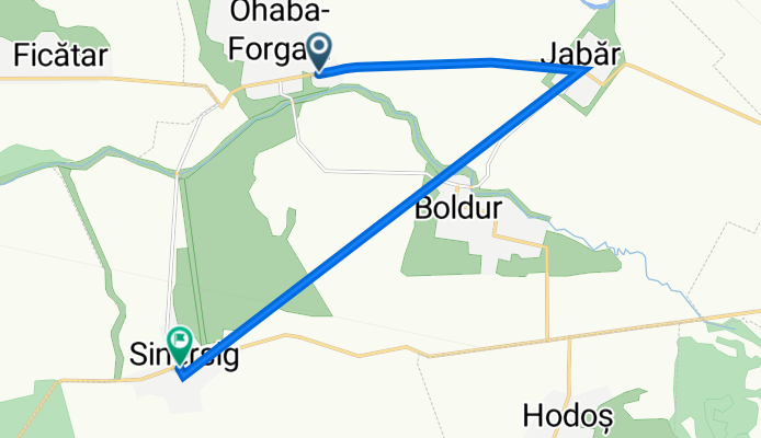 Route from DJ592D 27, Ohaba-Forgaci