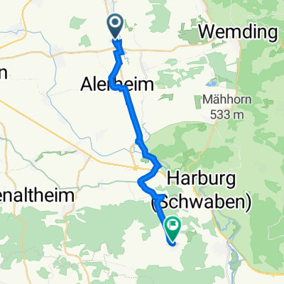 Am Bichel 17, Wechingen nach Im Oberdorf 1, Harburg (Schwaben)