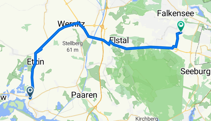 Nauener Straße 12, Ketzin nach Dallgower Straße 90, Falkensee