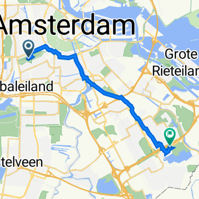 Vondelpark, Amsterdam to Langbroekdreef, Amsterdam