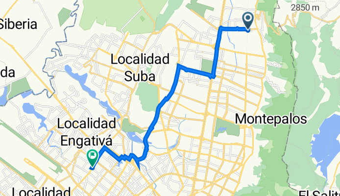 De Calle 183 8d25, Bogotá a Carrera 86 69a60, Bogotá