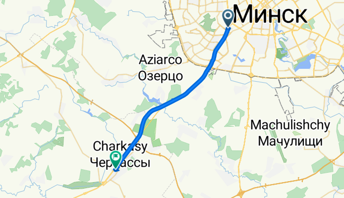 проспект Дзержинского, Минск до Р1, Фаниполь