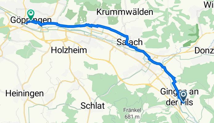 Liststraße 4, Gingen an der Fils nach Marktstraße 22/1, Göppingen