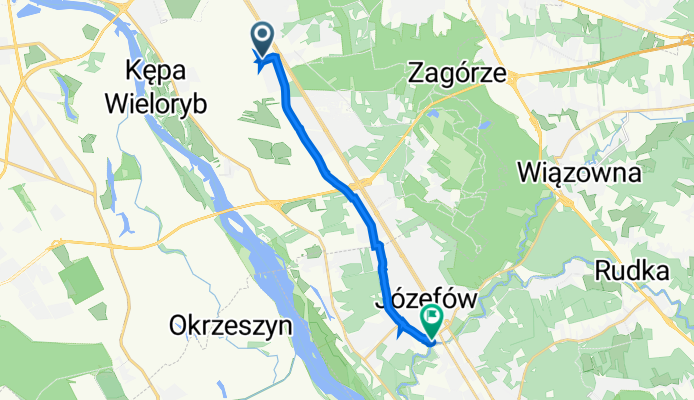 Zwoleńska 111A, Варшава до Jarosławska 35, Józefów