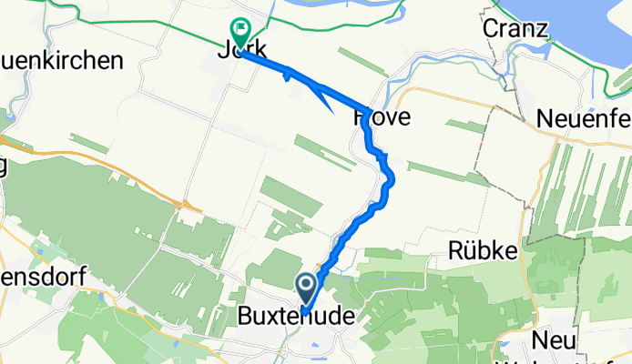 Moorender Straße 6, Buxtehude nach Elberadweg 2, Jork