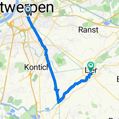 Van Den Nestlei 1, Antwerpen to Schapekoppenstraat 16, Lier