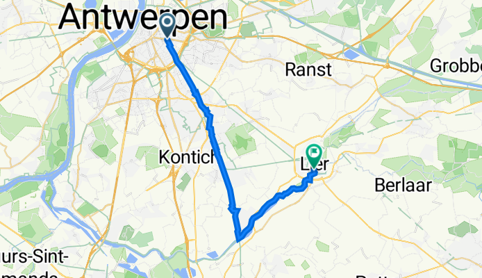 Van Den Nestlei 1, Antwerpen to Schapekoppenstraat 16, Lier
