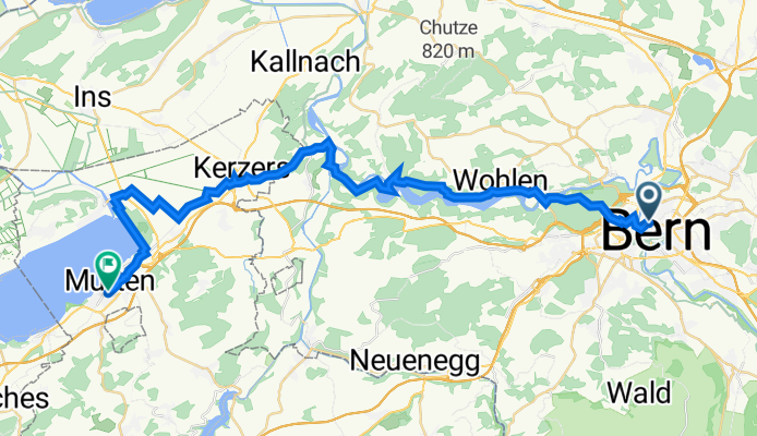 Viktoriarain 11, Bern nach Bahnhofstrasse 13, Murten